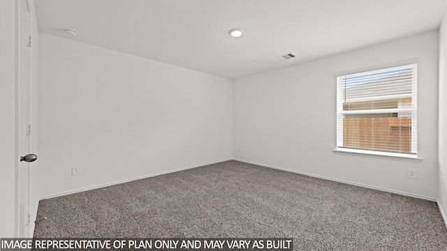 unfurnished room with carpet floors