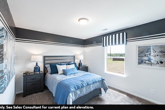 view of carpeted bedroom