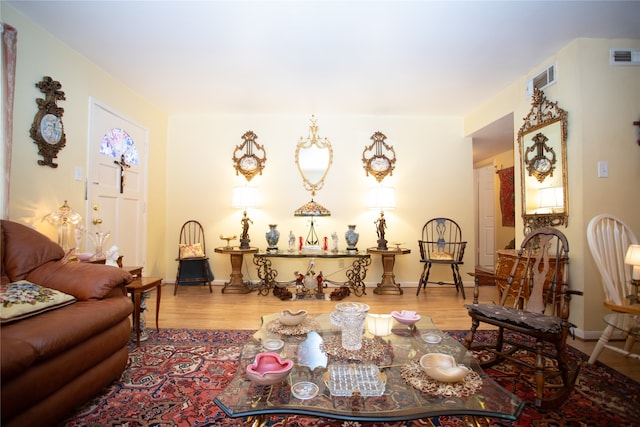 living room featuring hardwood / wood-style floors