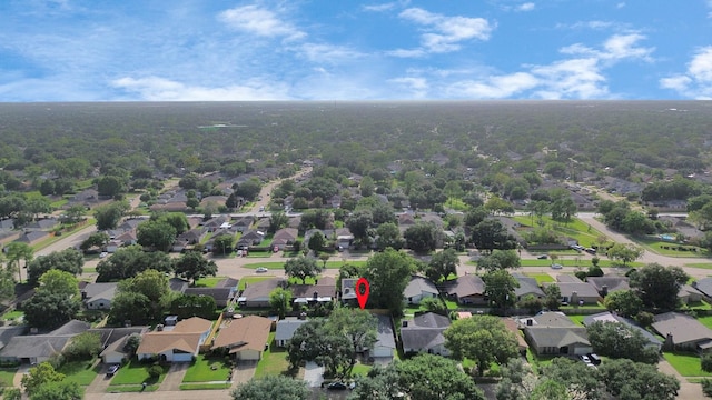 drone / aerial view with a residential view