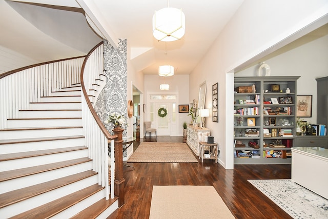 foyer featuring dark hardwood / wood-style flooring