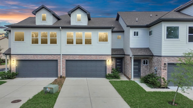 view of property featuring a garage