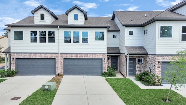 view of property with a garage