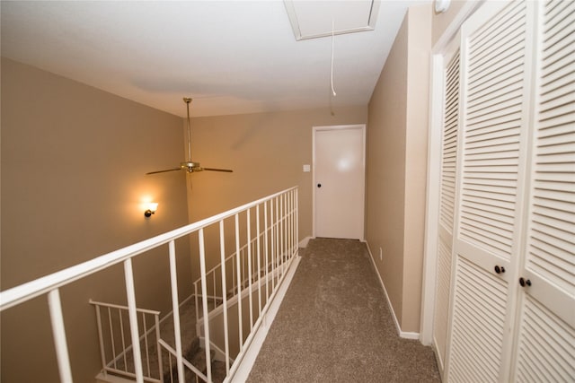 hallway with carpet