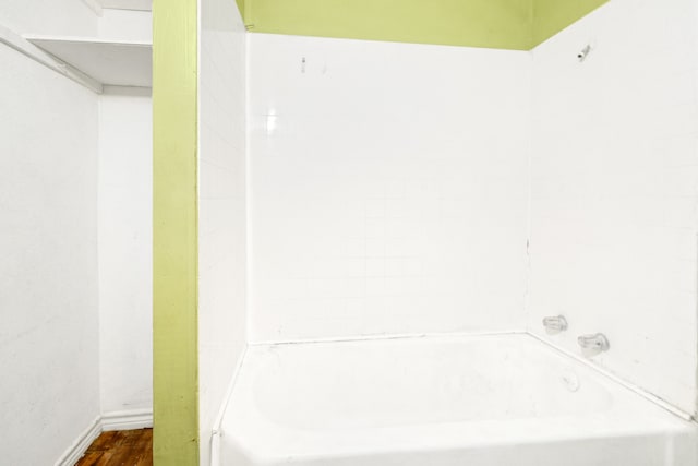 bathroom featuring hardwood / wood-style floors