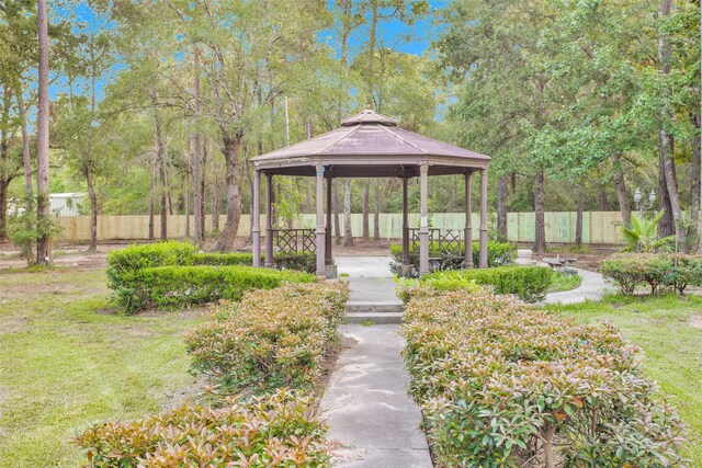 view of home's community with a gazebo