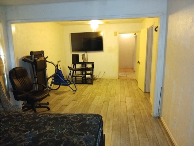 interior space with light wood-type flooring