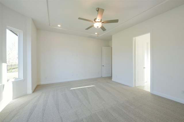 9931 Hunters Run Dr, Missouri City, TX 77459 - carpeted spare room featuring a raised ceiling and ceiling fan