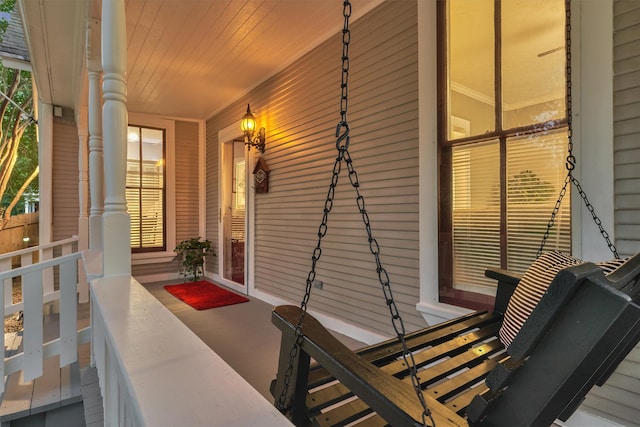 view of patio / terrace featuring covered porch