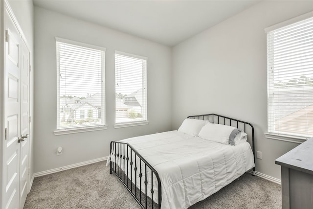 bedroom with carpet floors