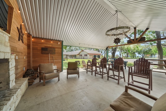 view of patio featuring outdoor lounge area