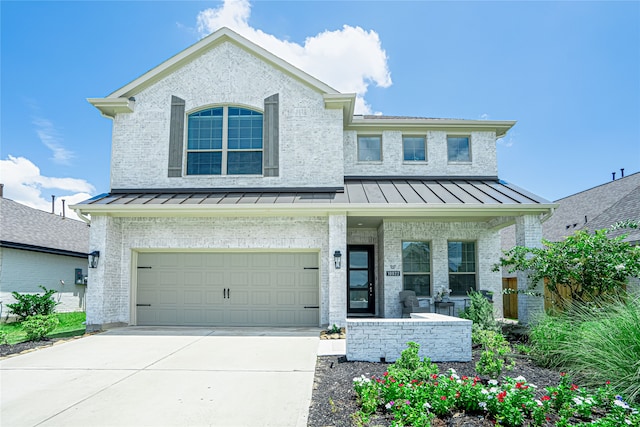 view of front of house featuring a garage