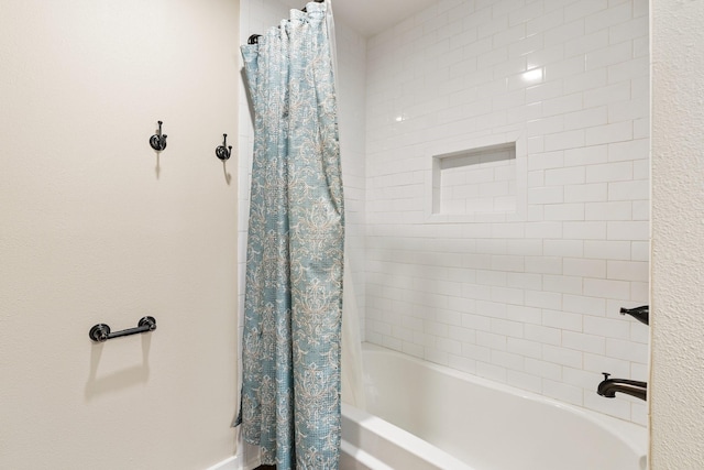 full bath featuring shower / tub combo