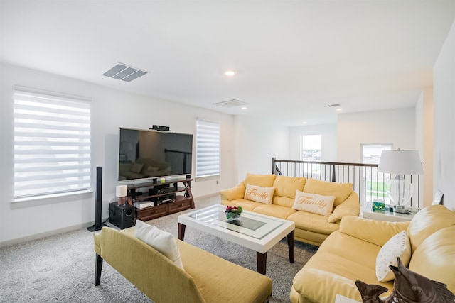 view of carpeted living room