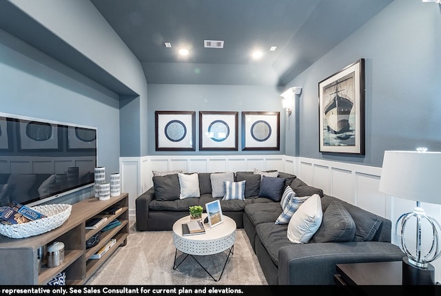 view of carpeted living room