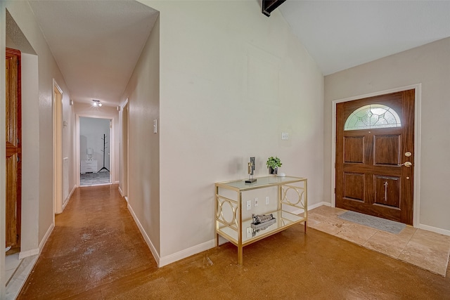 foyer with tile patterned flooring