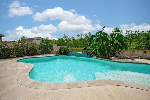 view of pool featuring a patio area