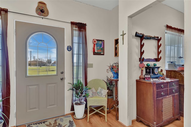 entryway featuring light hardwood / wood-style floors