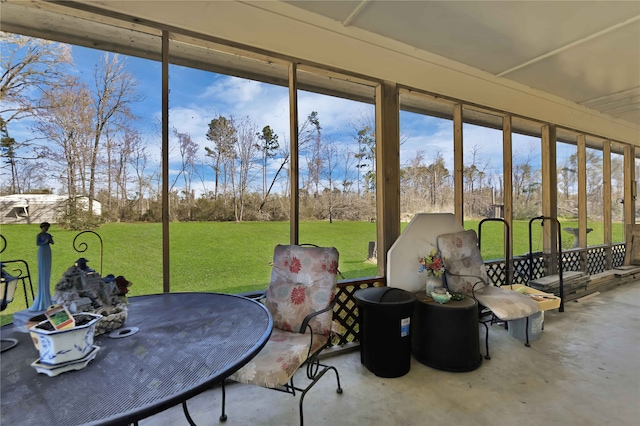 view of sunroom