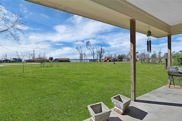 view of yard with a patio area