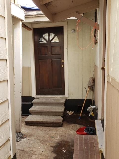 view of doorway to property