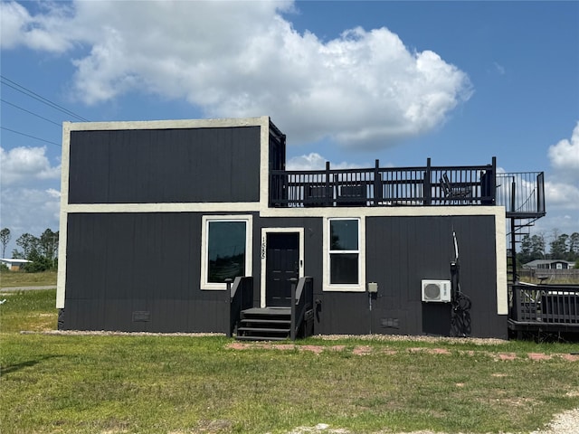 1585 Rd 5734, Cleveland, TX 77327 - view of front facade with crawl space, ac unit, and a front yard