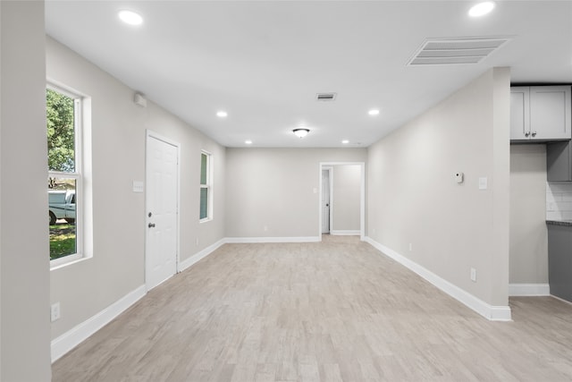 entrance foyer with light hardwood / wood-style flooring