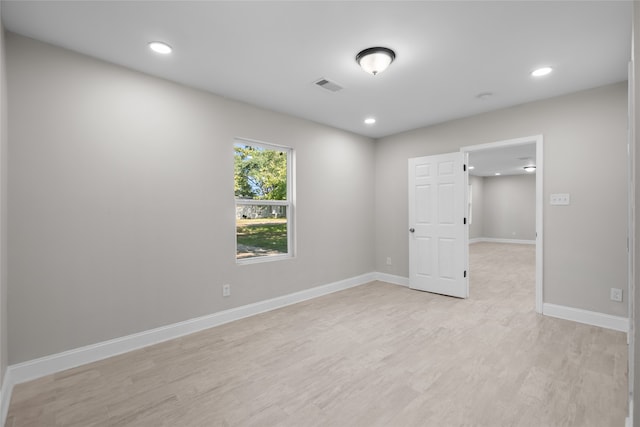 unfurnished bedroom featuring light hardwood / wood-style floors