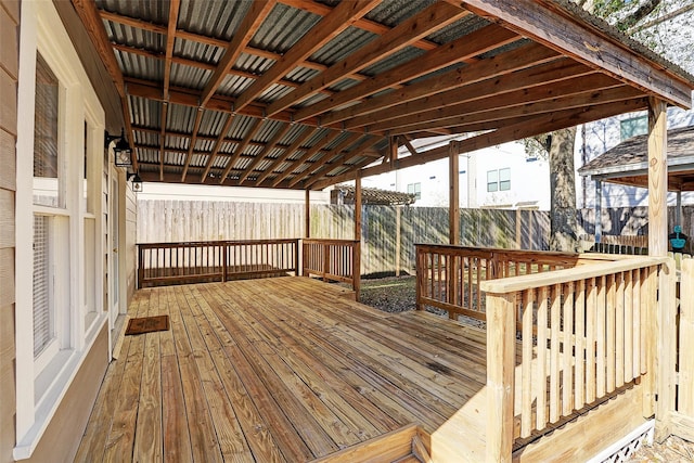 view of wooden deck