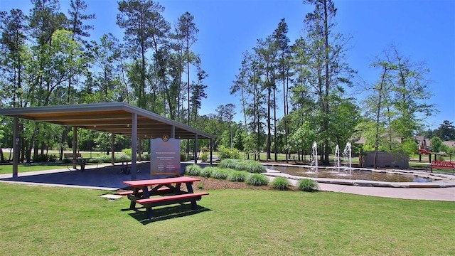 surrounding community featuring a lawn