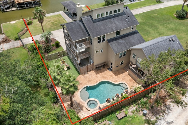 birds eye view of property