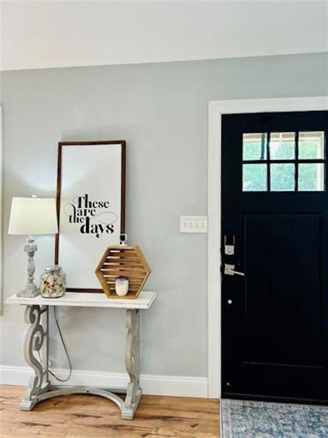 entrance foyer featuring hardwood / wood-style flooring