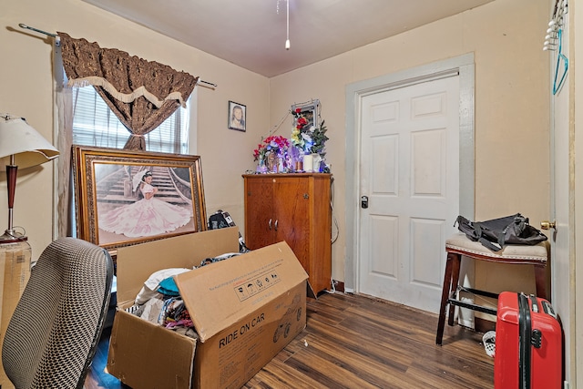 interior space featuring dark hardwood / wood-style flooring