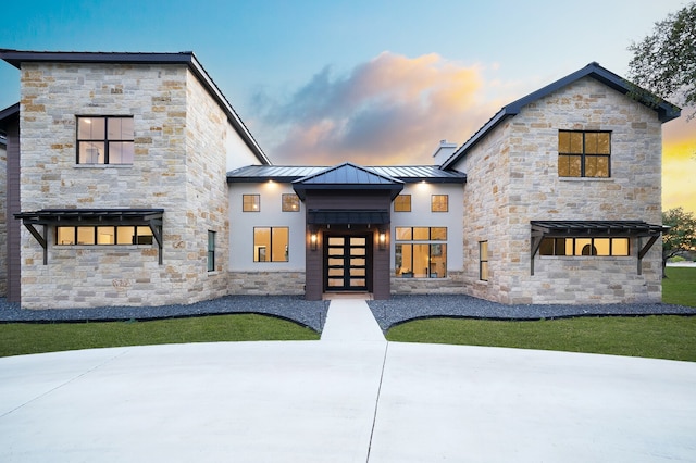 view of front of home featuring french doors