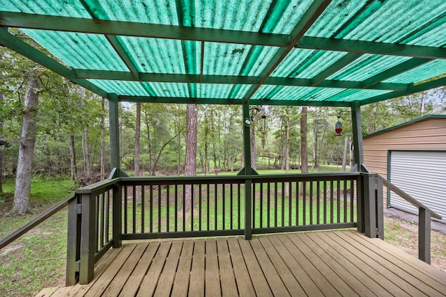 view of wooden terrace