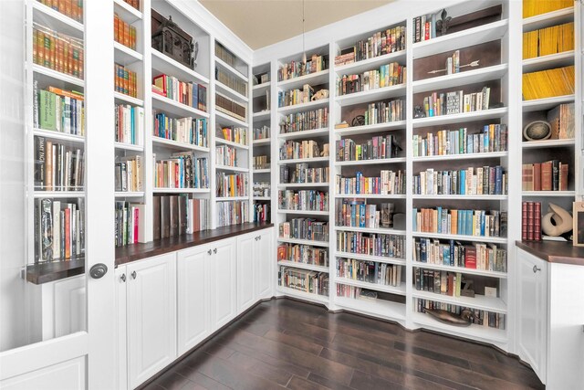 unfurnished room featuring dark hardwood / wood-style floors