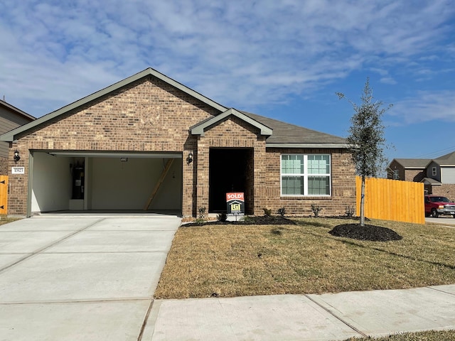 view of front of home with a front yard