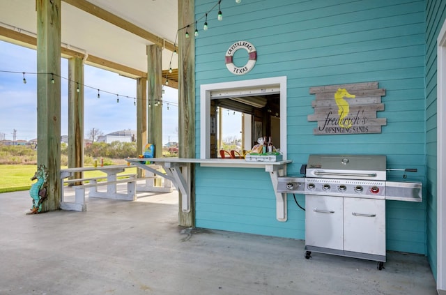 view of patio with grilling area