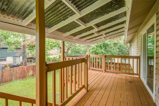 view of wooden deck