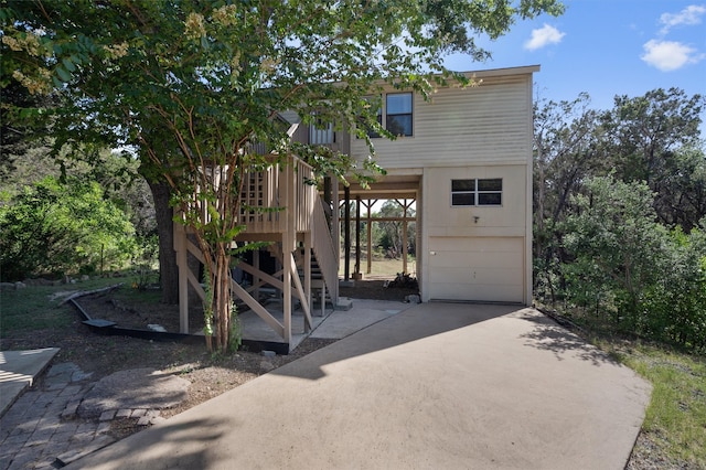 view of front of house with a deck