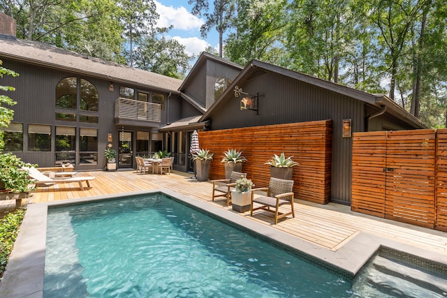 view of pool featuring an outdoor hangout area