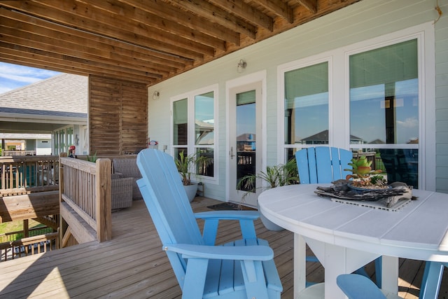 view of wooden terrace