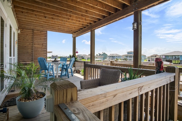 view of wooden terrace