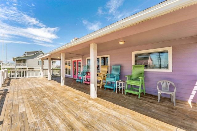 view of wooden deck