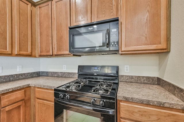 kitchen featuring black appliances