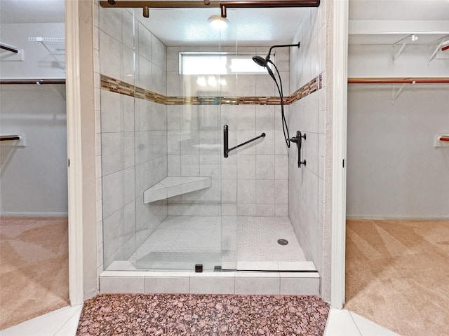 bathroom with an enclosed shower