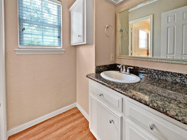 15215 Benfer Rd, Houston, TX 77069 - bathroom with vanity and wood-type flooring