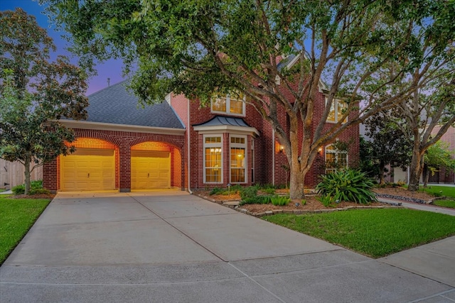 view of front facade with a garage