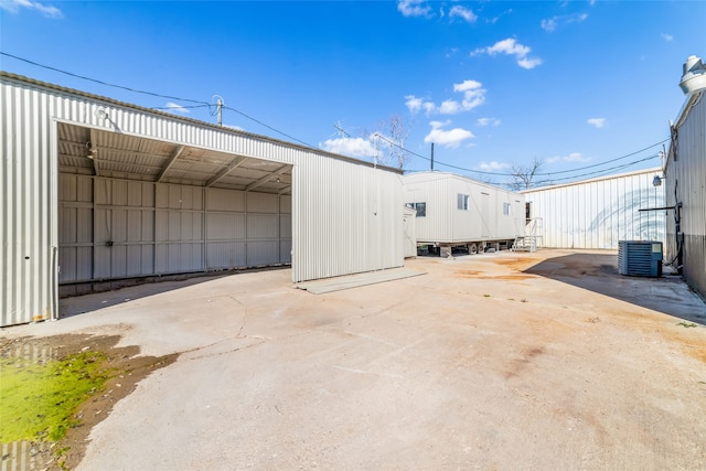 garage with central air condition unit