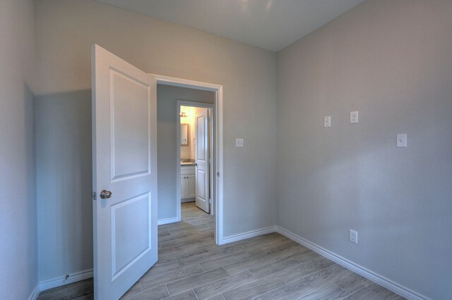 empty room featuring light wood-type flooring